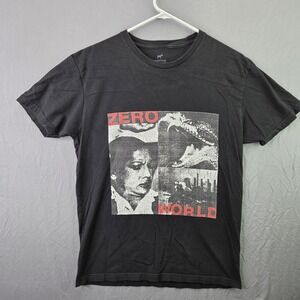 Stickermule Zero World Graphic T-Shirt Mens Medium Black Good Indie Streetwear